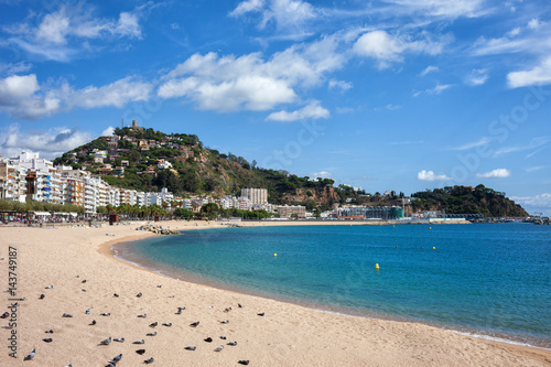Beach in Blanes Seaside Resort Town on Costa Brava in Spain © Artur Bogacki