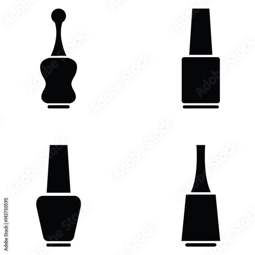 Nail Polish icon set