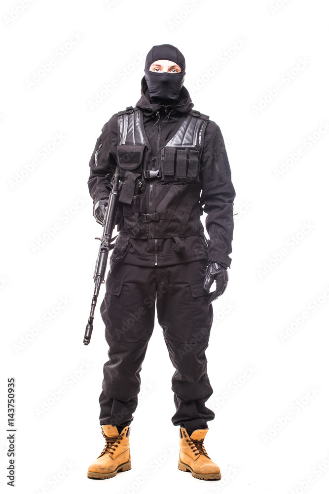 army soldier man portrait on guard on studio isolated on white background army soldier man portrait on guard on studio isolated on white background