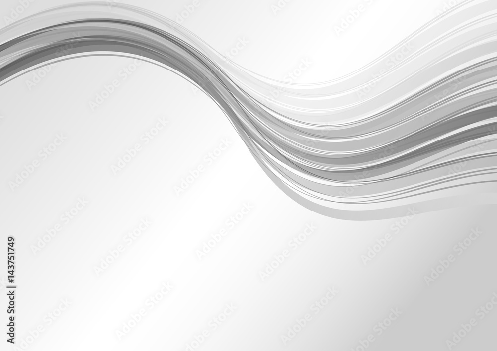 Obraz premium Abstract grey modern wave background