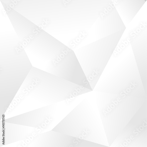 Abstract white & gray geometric background. Vector illustration