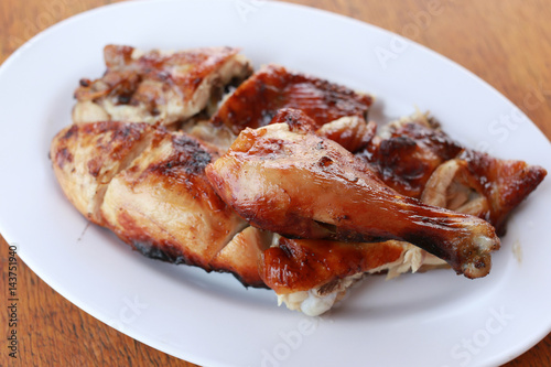 Traditional Grilled Chicken of Thai foods.