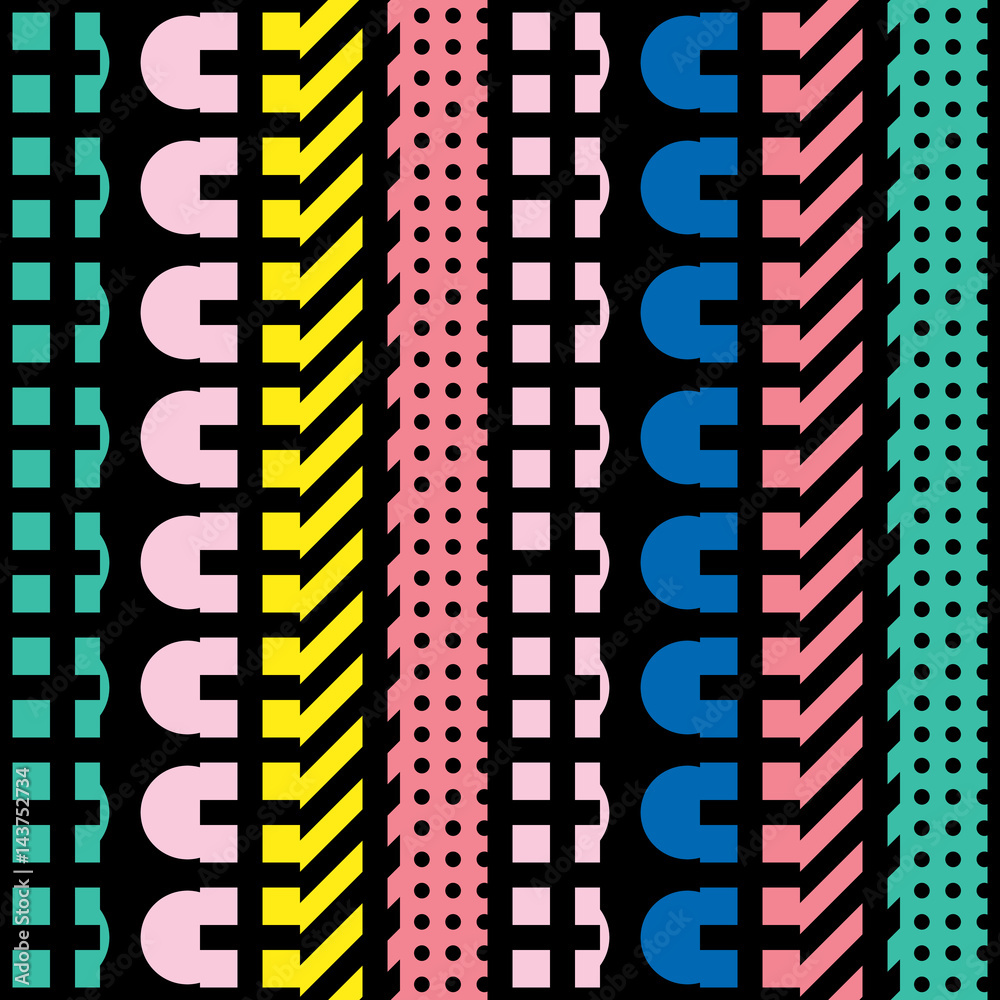 Colorful bold bright seamless pattern Colorful bold bright seamless pattern