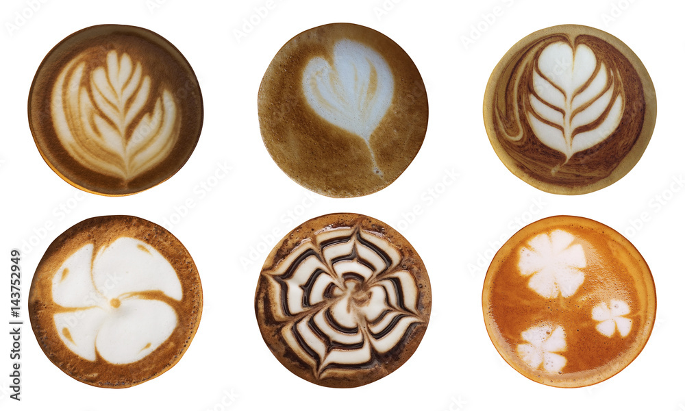 Latte art coffee decoration face