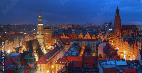 Wroc  aw panorama starego miasta