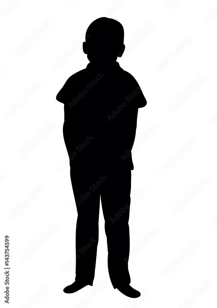 Black silhouette boy