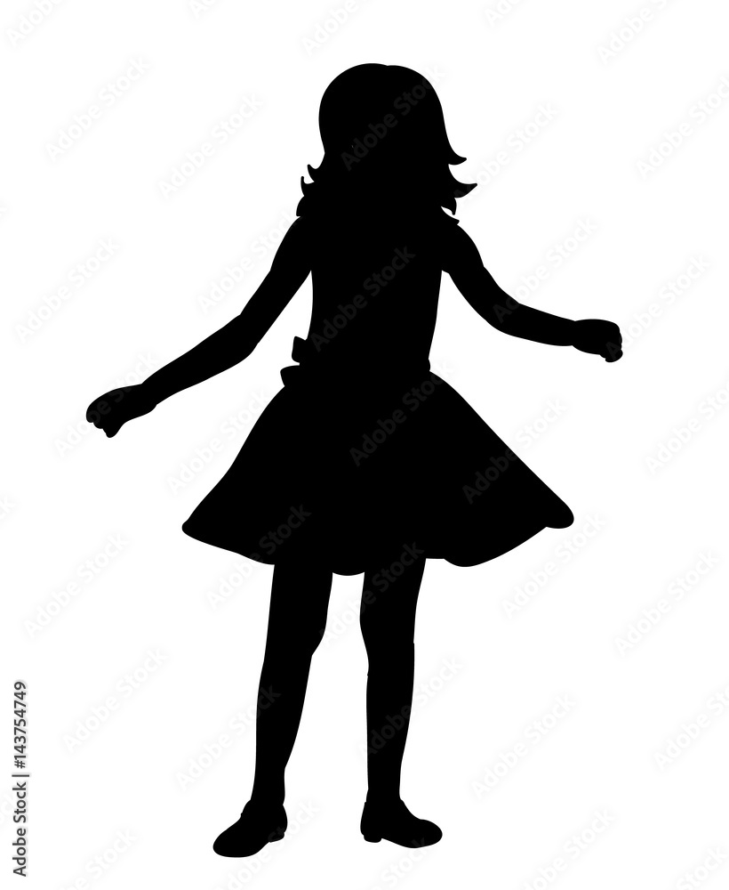 Black silhouette child vector illustration Black silhouette child vector illustration