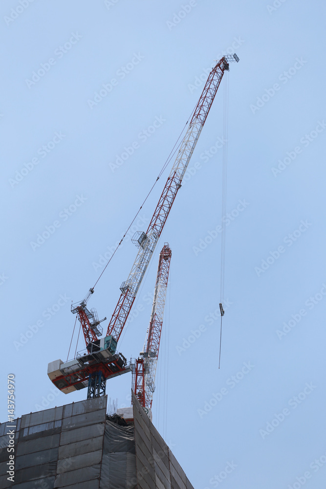 big crane of heavy machinery factory.