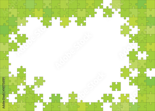 Vector Abstract colorful background made from white puzzle pieces and place for your content.