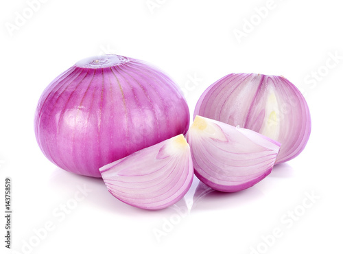 Red onion isolated on white background