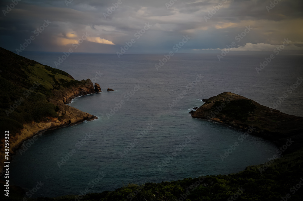 Sunset view mount Guia at Faial island, Azores, Portugal Sunset view mount Guia at Faial island, Azores, Portugal