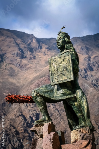 Incan warrior statue