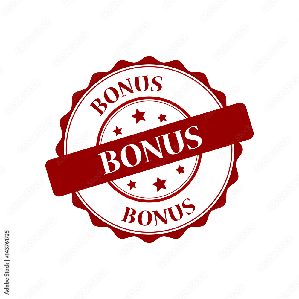 Obraz premium Bonus red stamp illustration