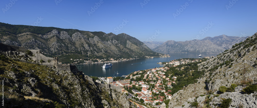 Beautiful view to Kotor bay, Montenegro