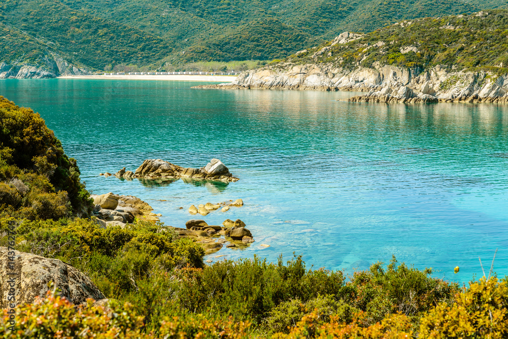 The southernmost part of the peninsula of Sithonia boasts finest sand beaches in Greece, clear waters and breathtaking landscapes. Photo from Kalamitsi, Sitonia, Halkidiki, Macedonia, Northern Greece.