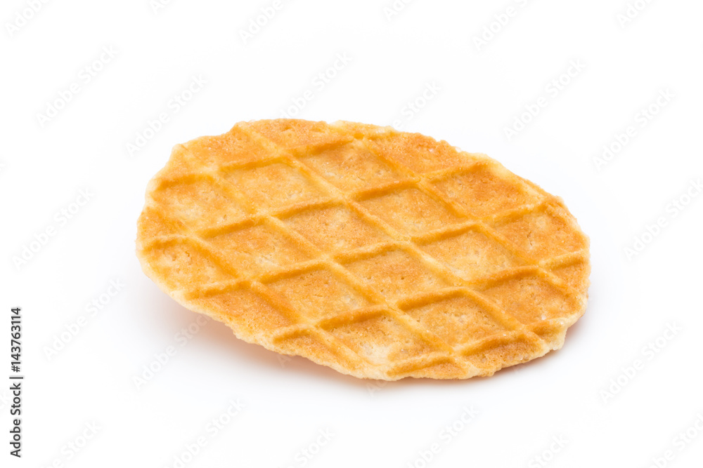 Sweet waffle on the white background. Sweet waffle on the white background.