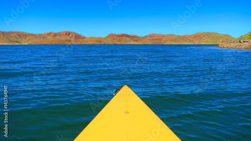 Head Cam - kayaking on the beautiful fresh water reservoir Lake Argyle in Western Australia