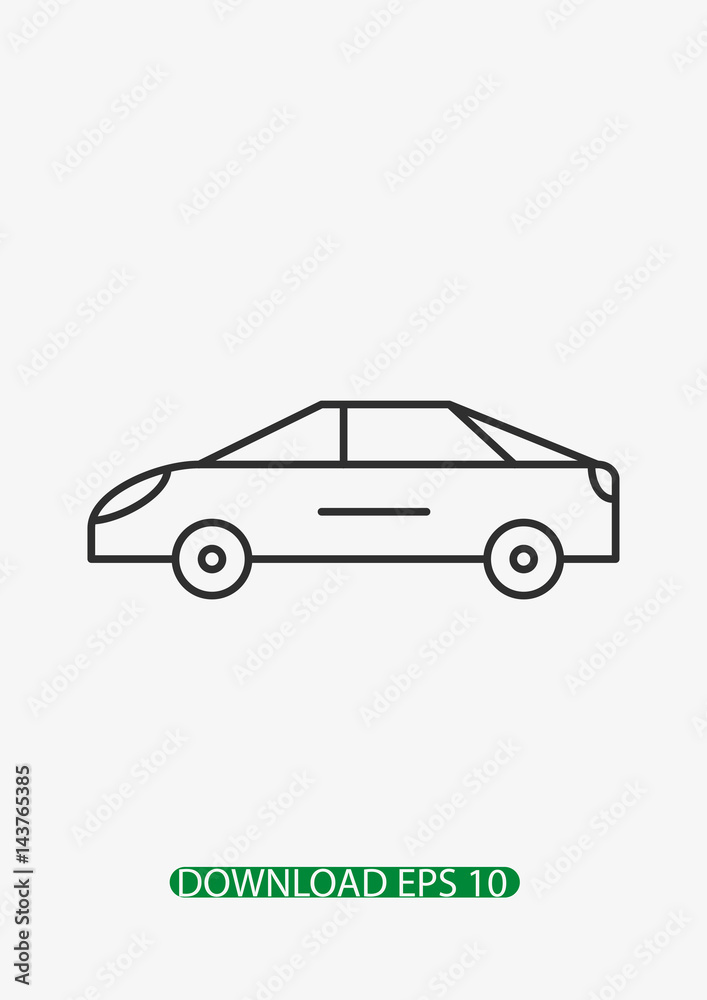 Car icon, Vector