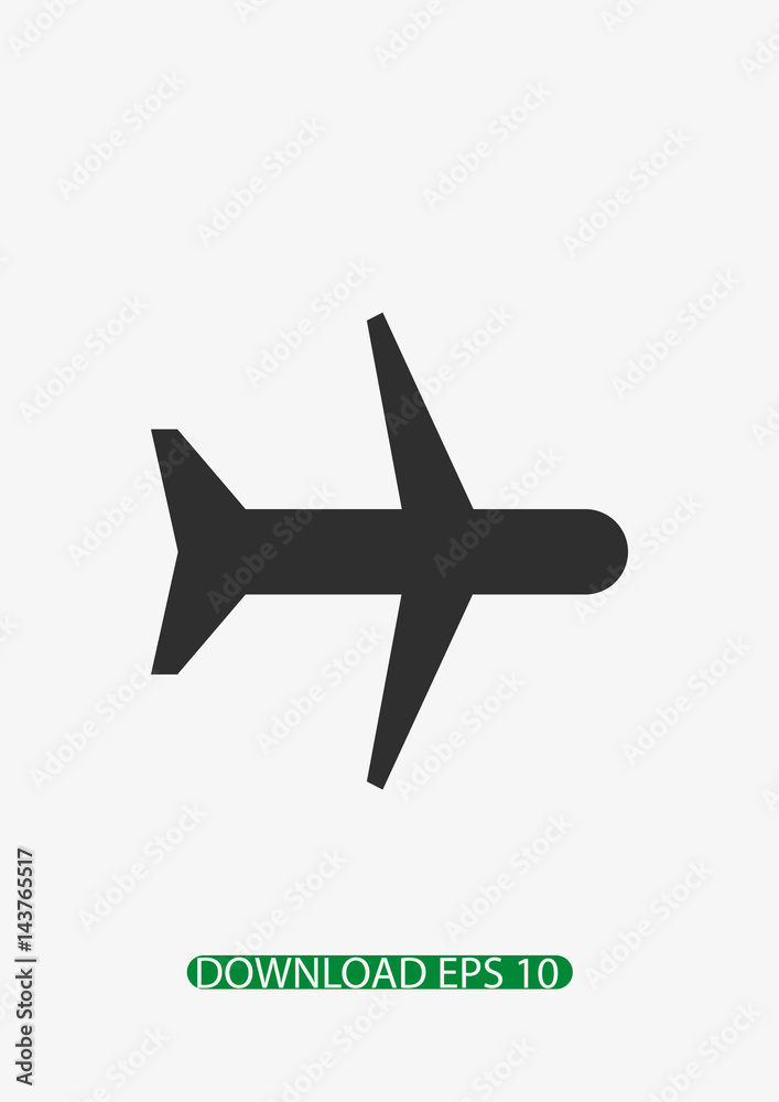 Airplane icon, Vector