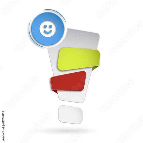 baner szablon wykrzyknik ogłoszenie infografika tekst