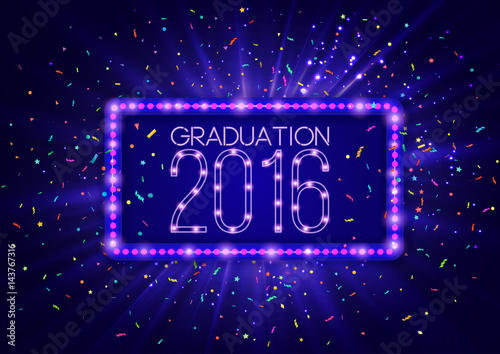 Graduation 2016 class of, luxury design for the graduation party poster, flyer
