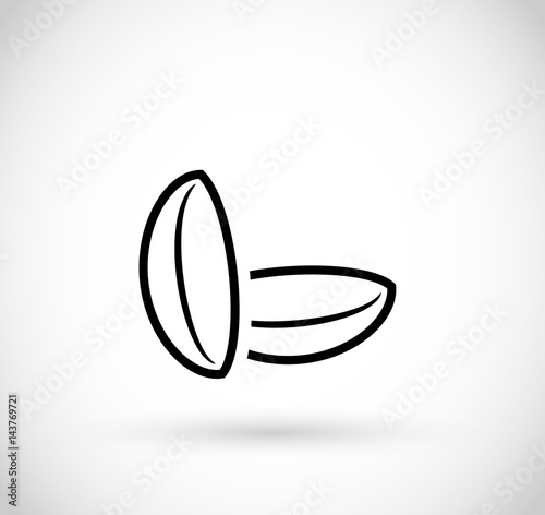Eye contacts icon vector