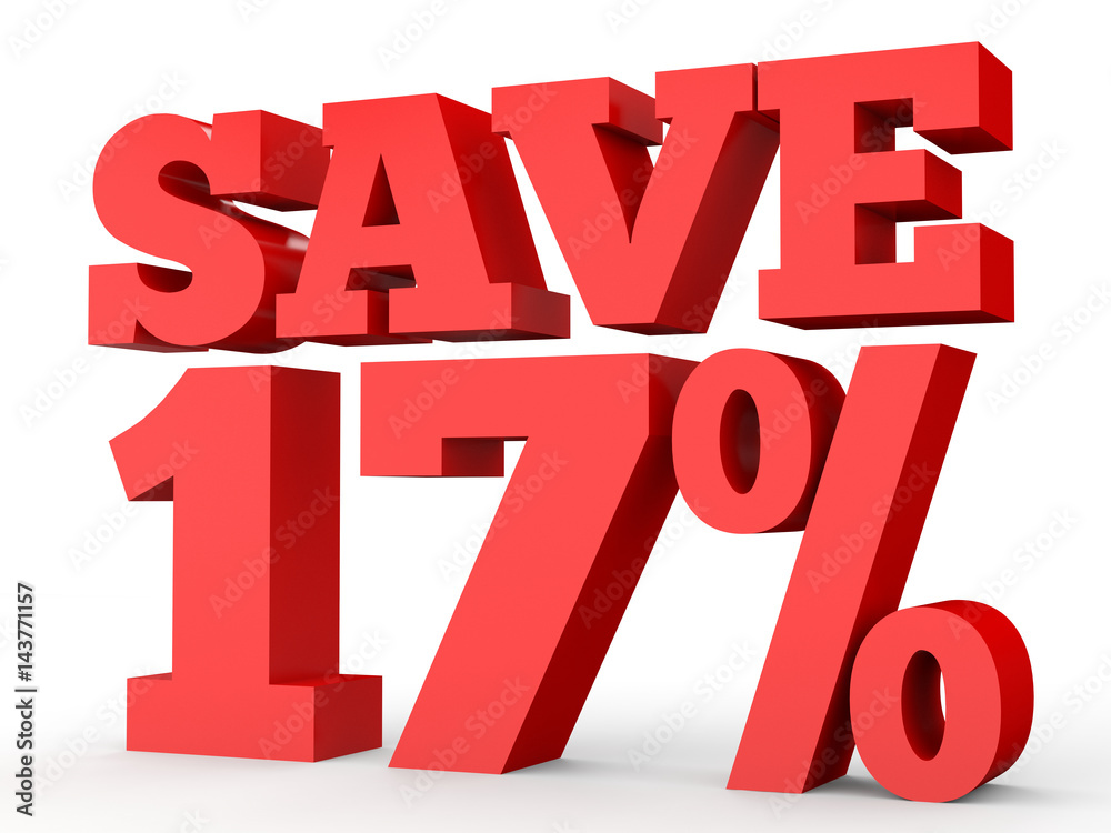 Seventeen percent off. Discount 17 %. Seventeen percent off. Discount 17 %.