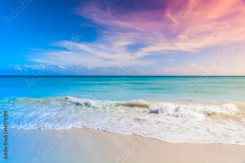 Obraz Tropikalny plażowy tło, Saona wyspa