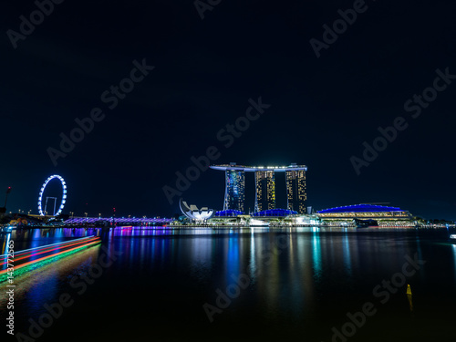 シンガポール マリーナベイサンズ夜景