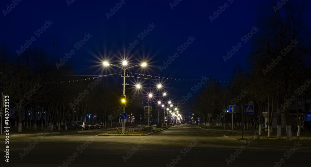 Lanterns of a night city 