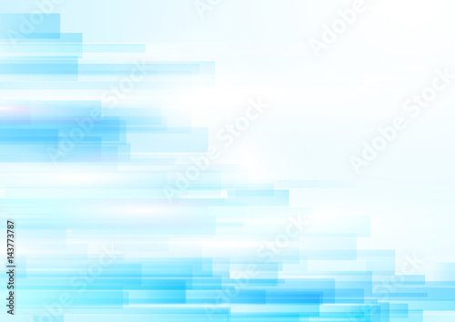 Blue abstract geometric shiny transparent motion technology concept background