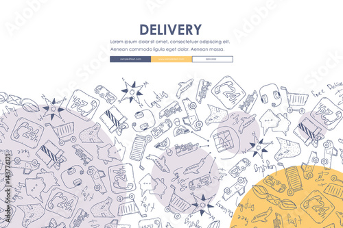 delivery Doodle Website Template Design