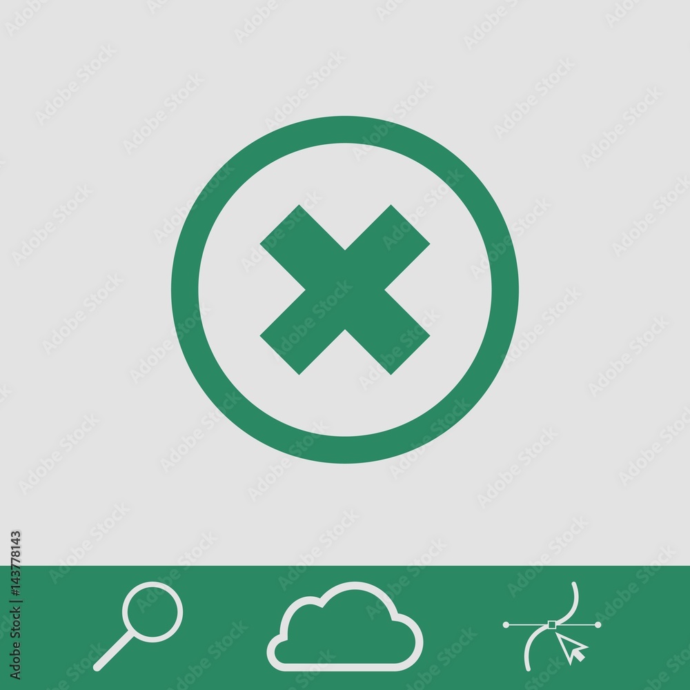 Obraz premium delete icon stock vector illustration flat design