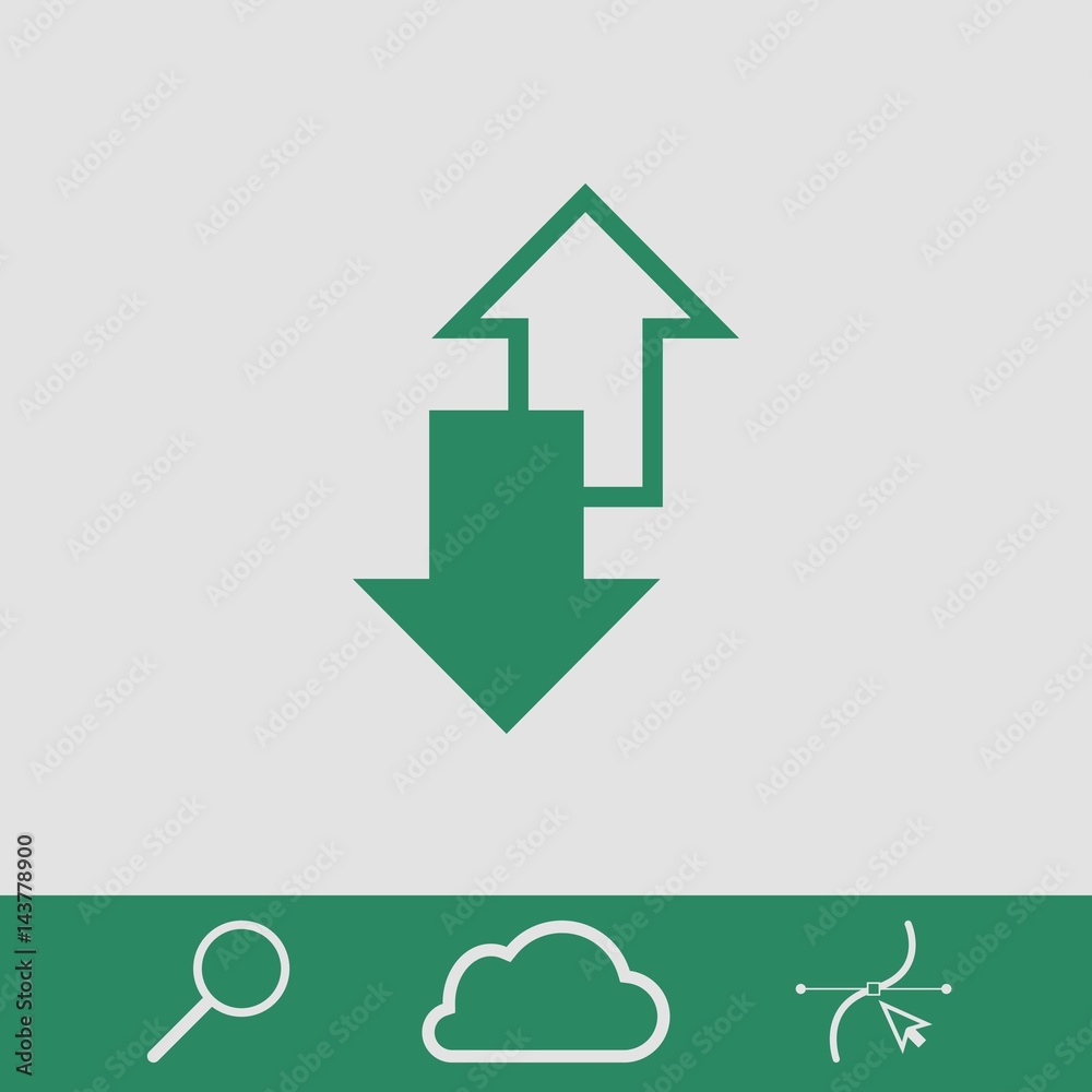 arrow icon stock vector illustration flat design arrow icon stock vector illustration flat design