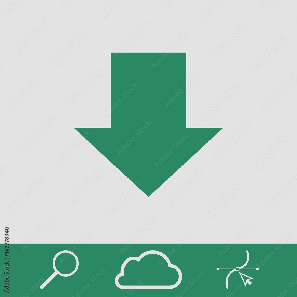 download icon stock vector illustration flat design