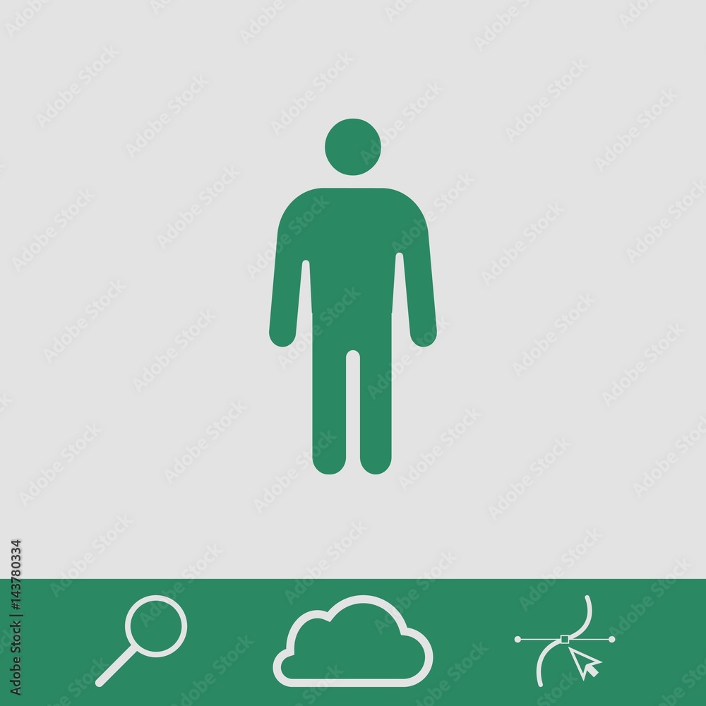 man icon stock vector illustration flat design man icon stock vector illustration flat design