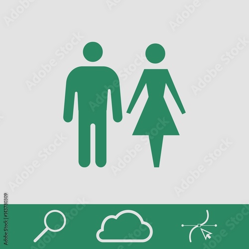 man and woman icon stock vector illustration flat design
