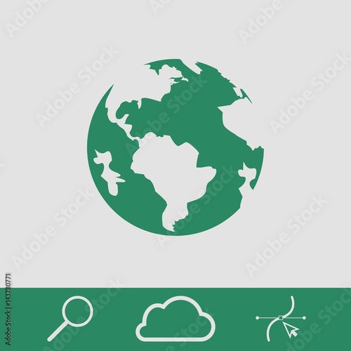 Earth icon stock vector illustration flat design