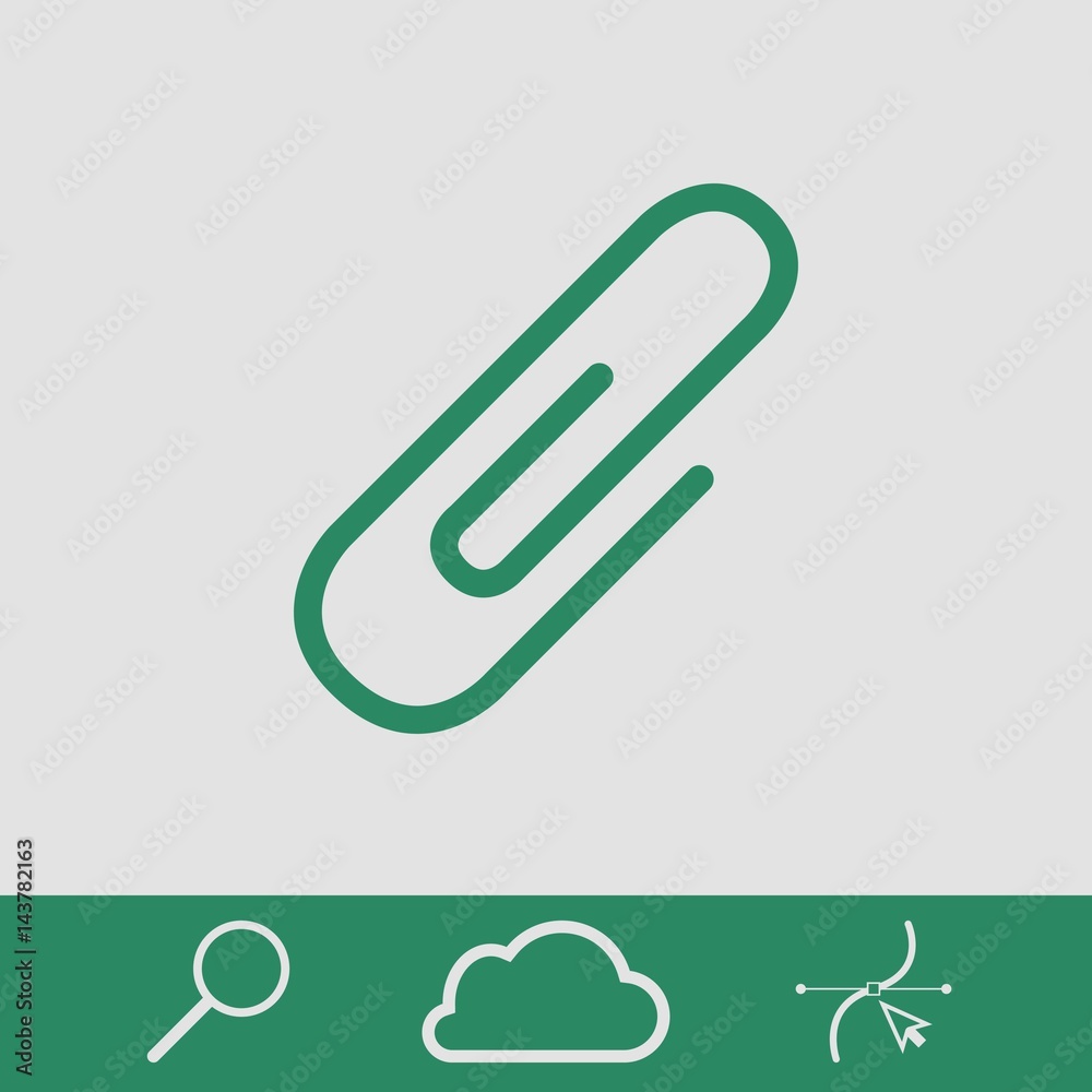 paper clip icon stock vector illustration flat design paper clip icon stock vector illustration flat design