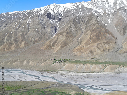 Spiti valley viewed from Kye Gompa monastery. Himachal Pradesh. India. photo