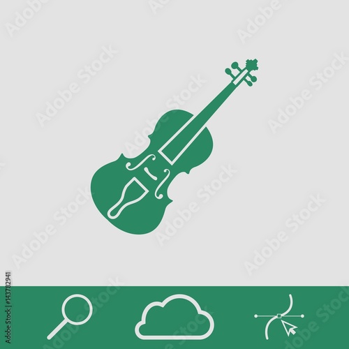 Violin icon stock vector illustration flat design