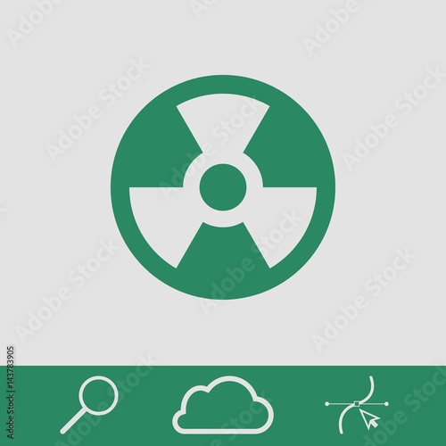 radioactive icon stock vector illustration flat design