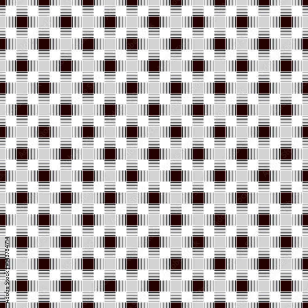 Fototapeta premium Seamless geometric interwoven black and white check pattern