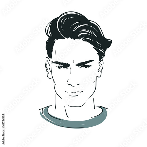 Handsome young man vector illustration