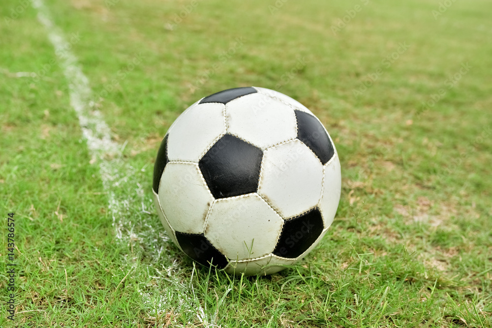 close up of soccer ball 