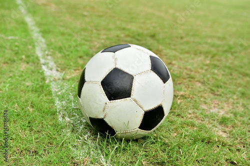 close up of soccer ball 