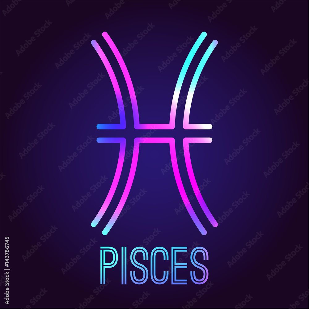 Fototapeta premium Fishes, zodiac sign