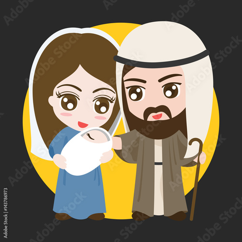 Vector jesus born, flat design