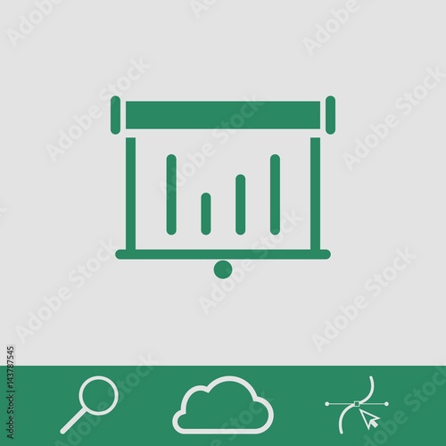 lectern with microphone icon stock vector illustration flat design