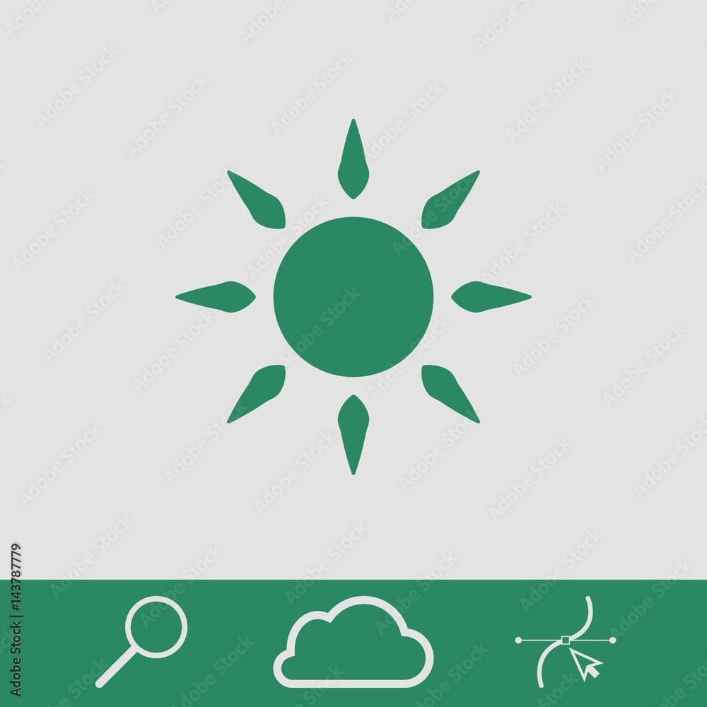 sun icon stock vector illustration flat design
